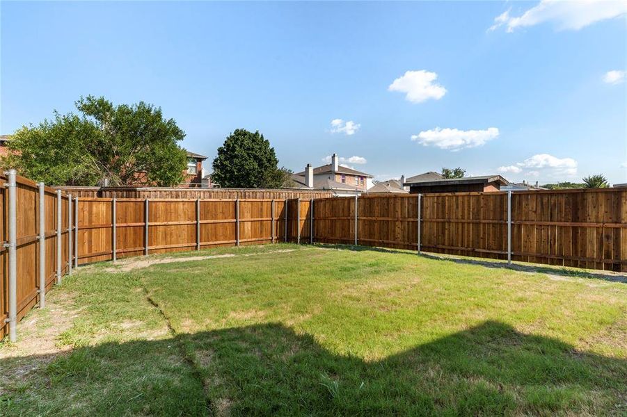 View of fenced backyard View of fenced backyard