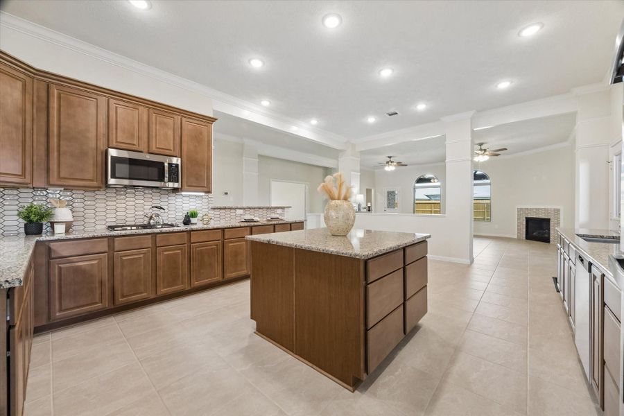 Another view of kitchen looking towards family room