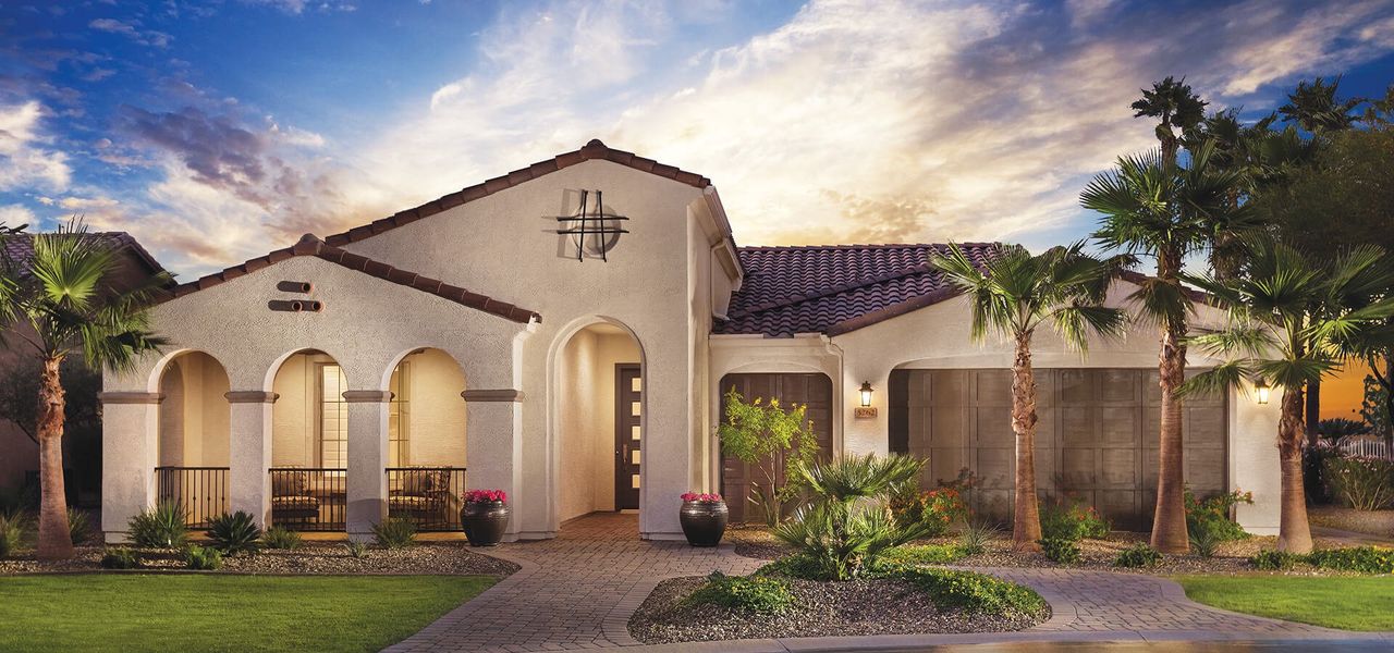 Representative exterior photo of a completed home built from the Pavona by Robson Resort Communities in Robson Ranch Arizona, Eloy, AZ (Image 2).