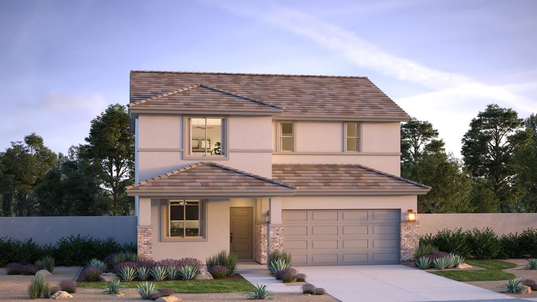 Desert Prairie Elevation - Antelope at Northern Farms in Waddell, Arizona | Landsea Homes