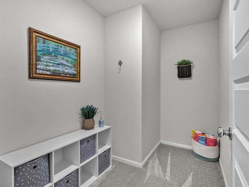 This spacious closet meets all of your storage needs!