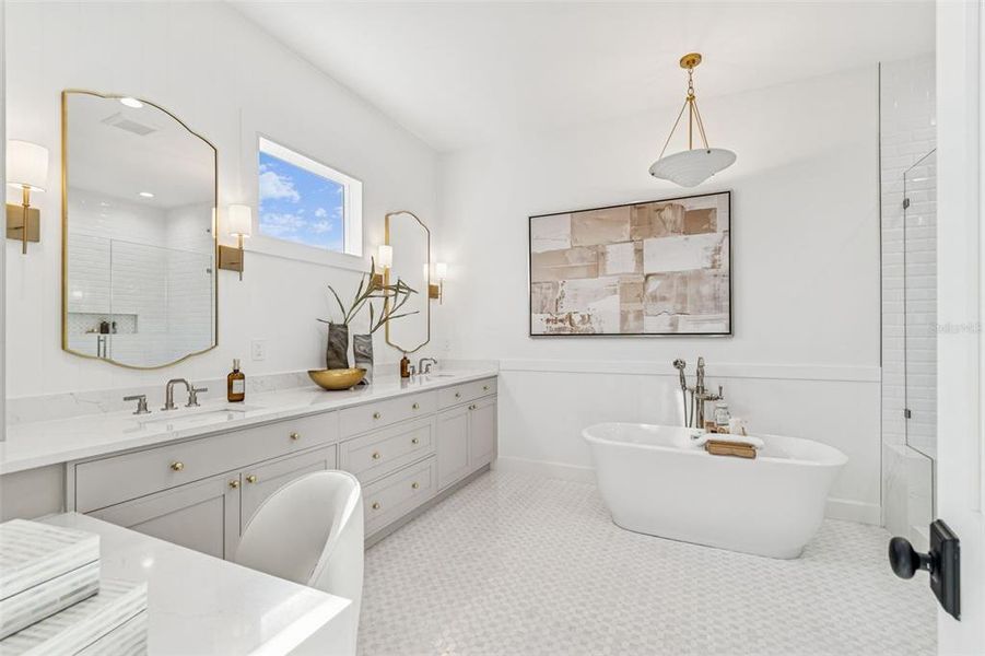 Furnished interior view inside a new home in , Tampa (Image 75).