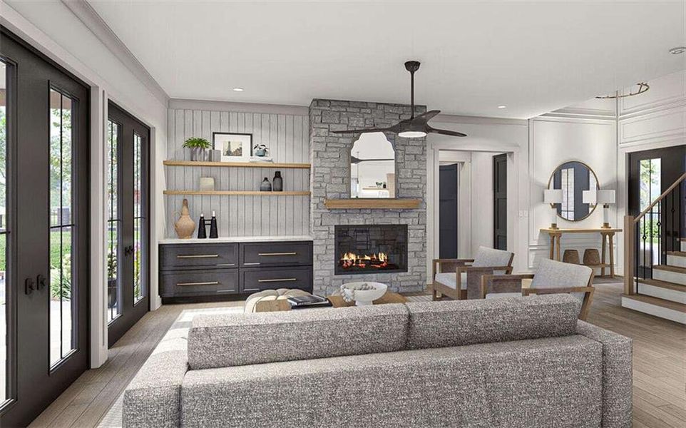 Furnished interior view inside a new home in , Marietta (Image 18).
