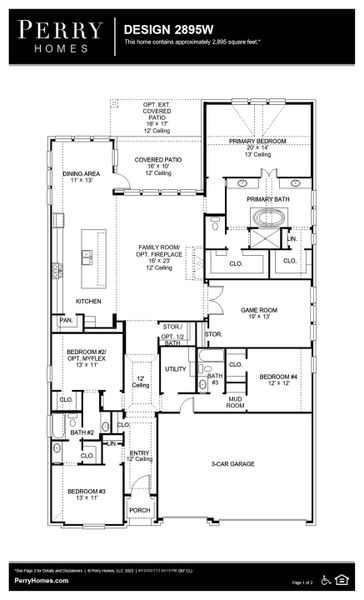 Floor Plan for 2895W