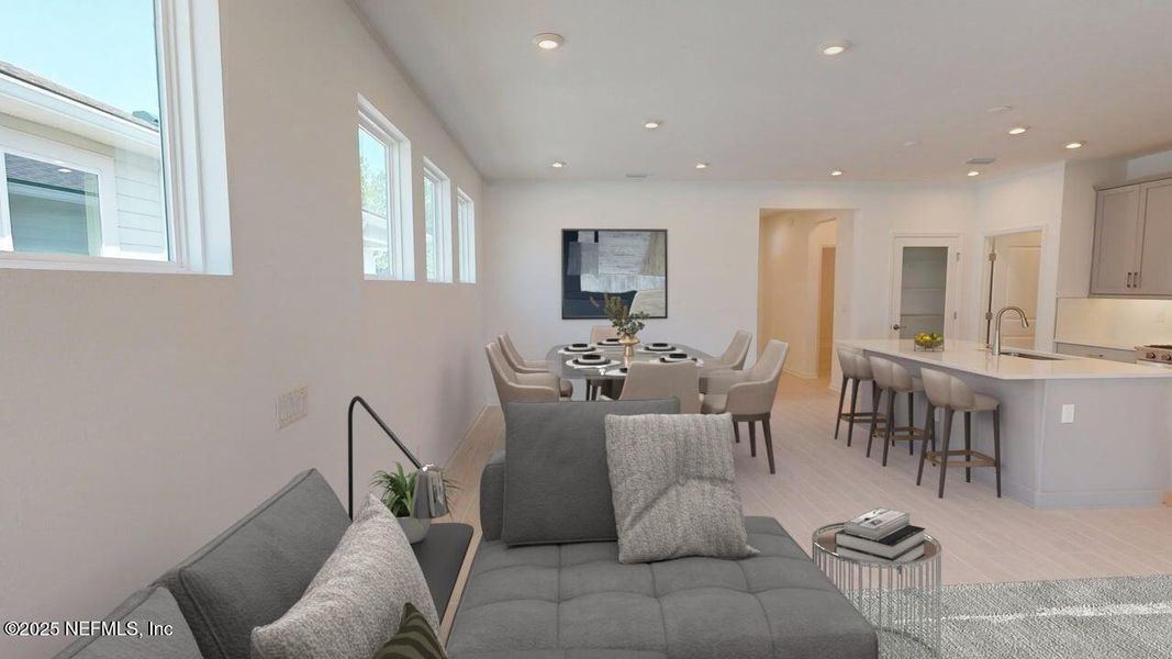 Furnished interior view inside a new home in RiverTown - WaterSong, St. Johns (Image 11).