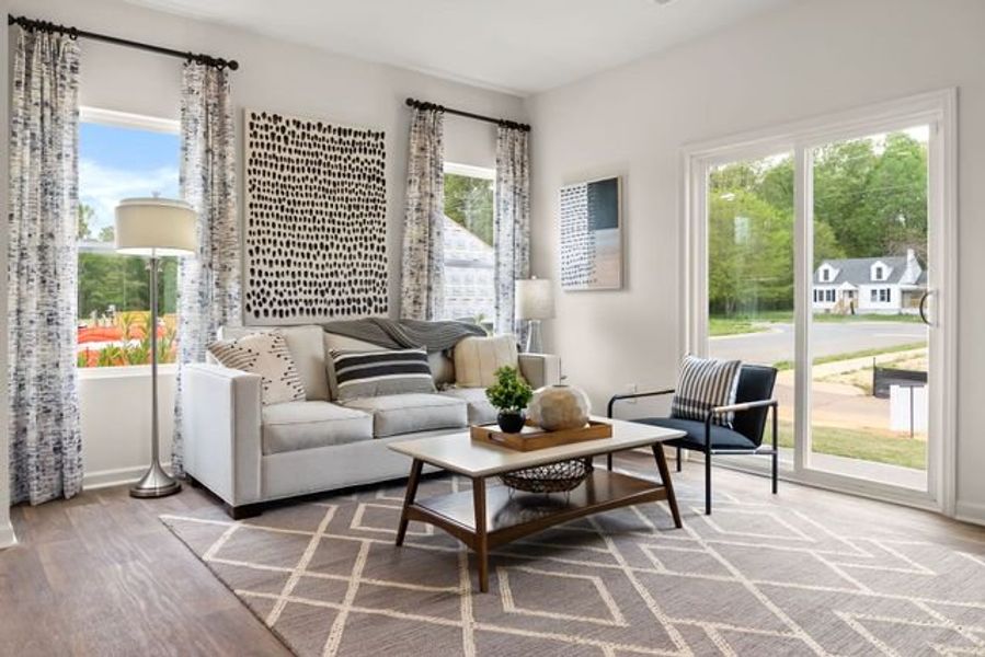 Representative furnished interior of a home built from the Dawson by True Homes in Morgan Hills, Albemarle (Image 8).