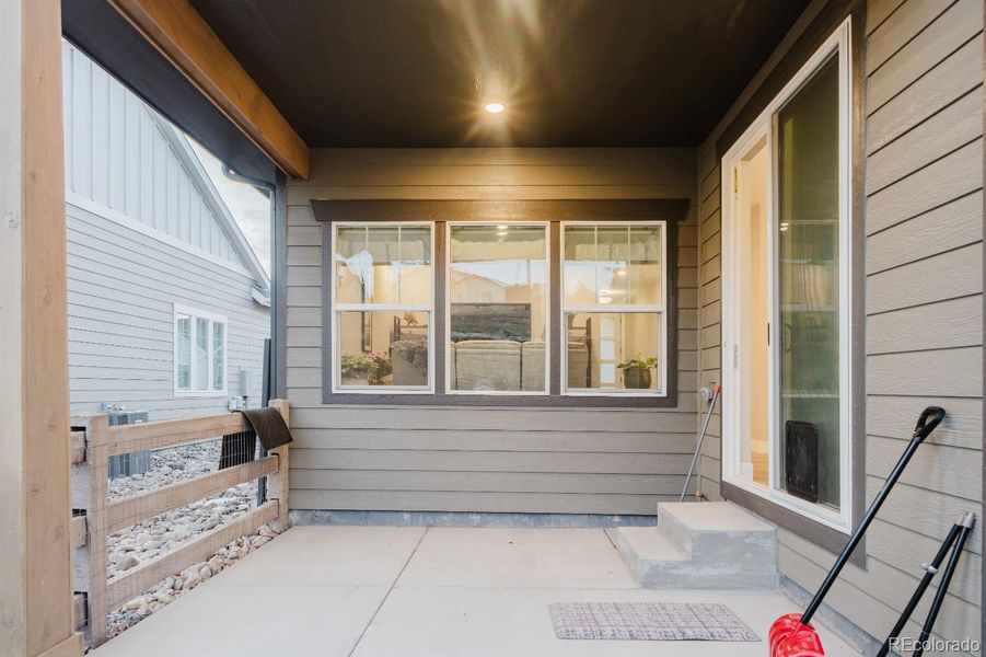 The covered patio is the perfect spot to relax outside. The covered patio is the perfect spot to relax outside.