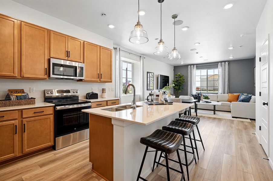 Representative furnished interior of a home built from the Frontier by Taylor Morrison in Parterre Townhomes - The Westerly Collection, Thornton (Image 10).
