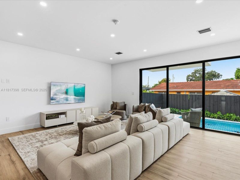 Furnished interior view inside a new home in , Miami (Image 16).