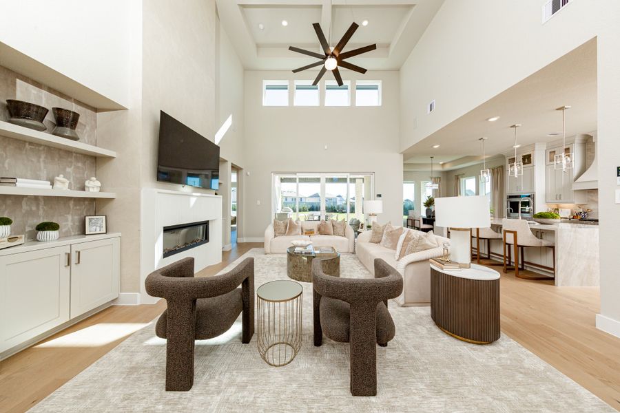 Representative furnished interior of a home built from the Northcliffe by Beazer Homes in Legacy, League City (Image 9).