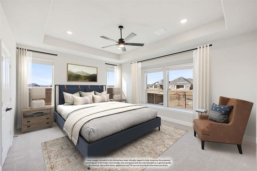 Furnished interior view inside a new home in Parks at Panchasarp Farms 55-60, Burleson (Image 8).