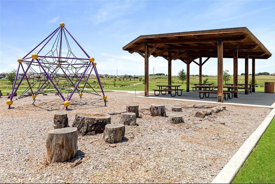 Playground and covered pavilion