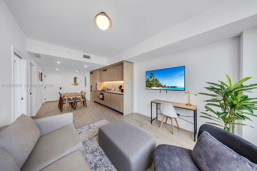 Furnished interior view inside a new home in , Miami (Image 13).
