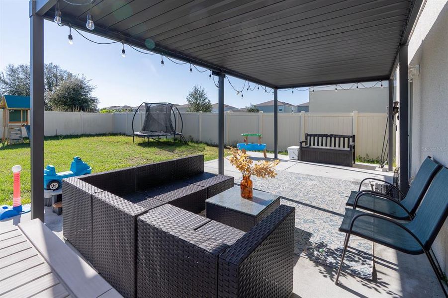 Exterior details and patio area of a home in Pasadena Point, Wesley Chapel (Image 33). Exterior details and patio area of a home in Pasadena Point, Wesley Chapel (Image 33).
