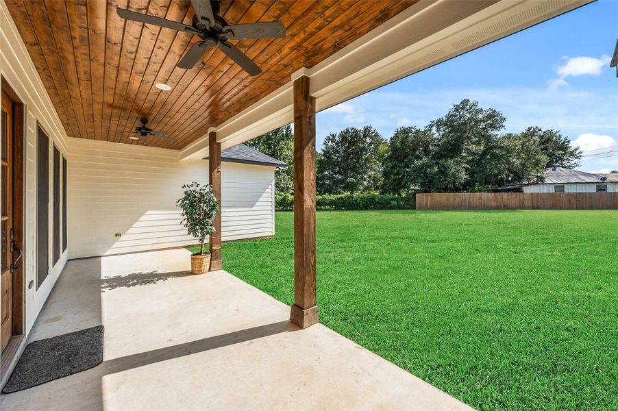 Exterior details and patio area of a home in , Shepherd (Image 4).
