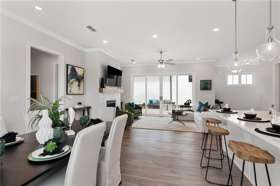 Furnished interior view inside a new home in Promenade at Sawnee Village, Cumming (Image 27). Furnished interior view inside a new home in Promenade at Sawnee Village, Cumming (Image 27).