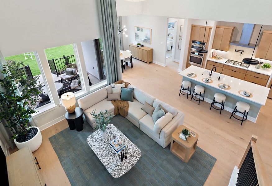 Furnished interior view inside a new home in Heritage, Dripping Springs (Image 40).