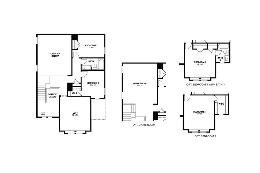 2D floor plan layout for the Meridian by Brightland Homes in Churchill, Anna, TX (Image 4). 2D floor plan layout for the Meridian by Brightland Homes in Churchill, Anna, TX (Image 4).