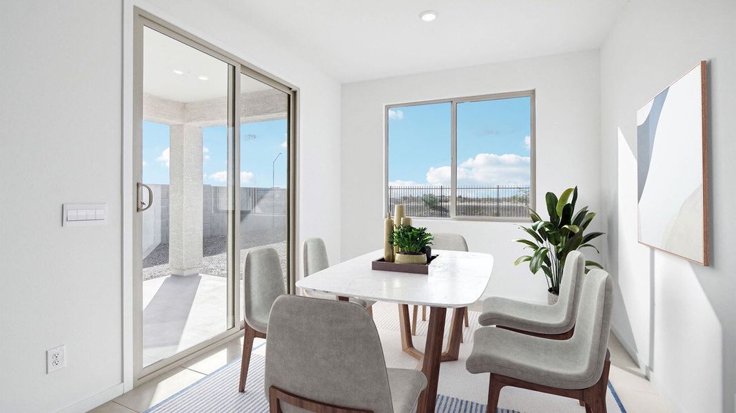 Representative furnished interior of a home built from the 3501 by Risewell Homes in Mason Ranch II, Surprise (Image 3).