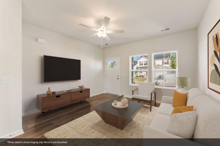 Furnished interior view inside a new home in Mayfair Village, Spartanburg (Image 9). Furnished interior view inside a new home in Mayfair Village, Spartanburg (Image 9).
