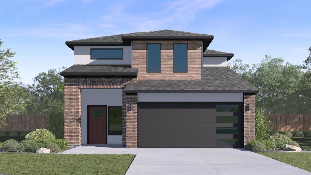 Representative exterior photo of a completed home built from the Hanna by D.R. Horton in The Preserve at Forum, Grand Prairie, TX (Image 1). Representative exterior photo of a completed home built from the Hanna by D.R. Horton in The Preserve at Forum, Grand Prairie, TX (Image 1).