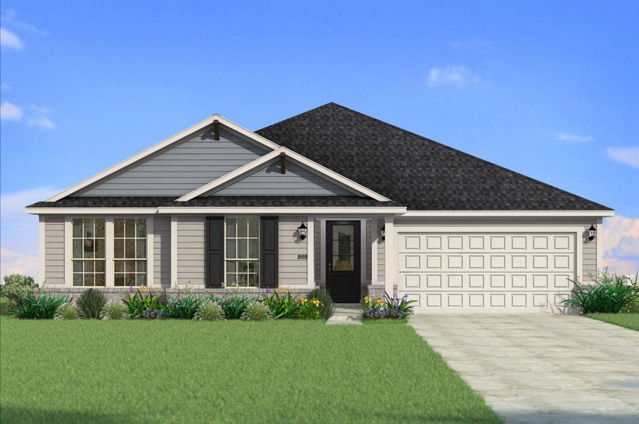 Representative exterior photo of a completed home built from the Seville II by Mattamy Homes in Creekside of Crowley, Crowley, TX (Image 3). Representative exterior photo of a completed home built from the Seville II by Mattamy Homes in Creekside of Crowley, Crowley, TX (Image 3).
