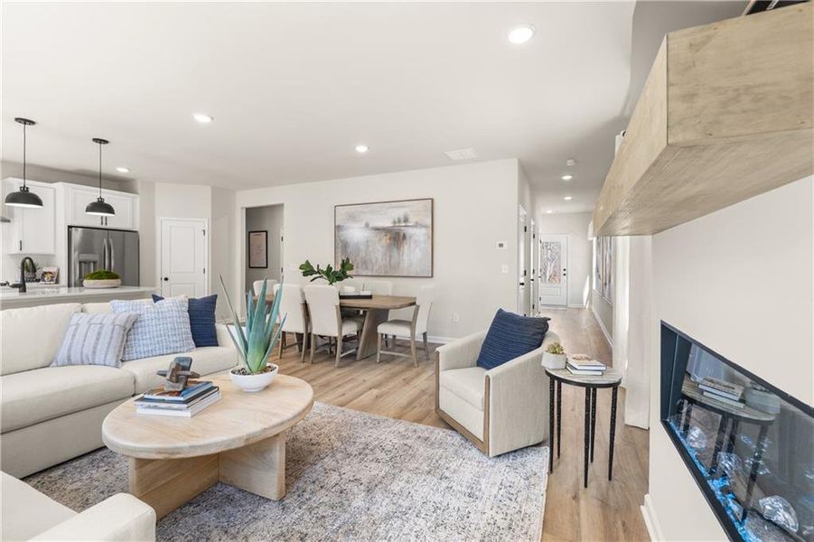 Furnished interior view inside a new home in The Bluffs, Canton (Image 5).