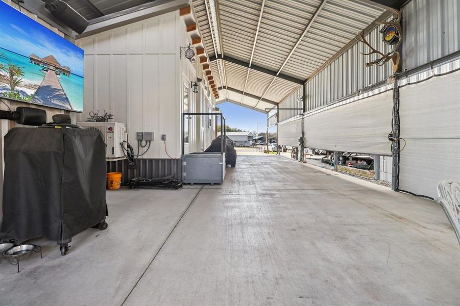 Back view of Park Model Home and canopy Back view of Park Model Home and canopy