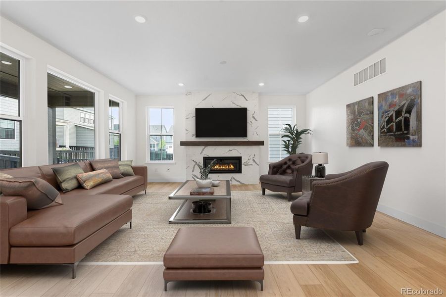 Furnished interior view inside a new home in Stargaze at Solstice, Littleton (Image 15).