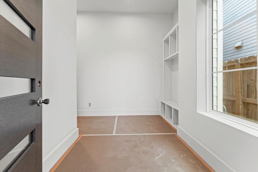 The home features a welcoming entry area.