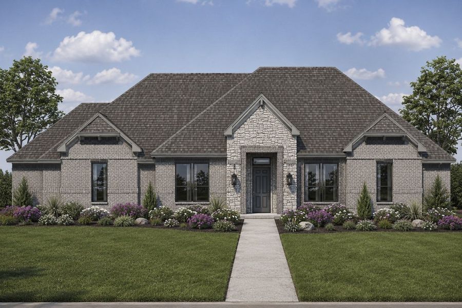 Representative exterior photo of a completed home built from the The Quartz by Lillian Custom Homes in Emerson Farms, Rockwall, TX (Image 2). Representative exterior photo of a completed home built from the The Quartz by Lillian Custom Homes in Emerson Farms, Rockwall, TX (Image 2).