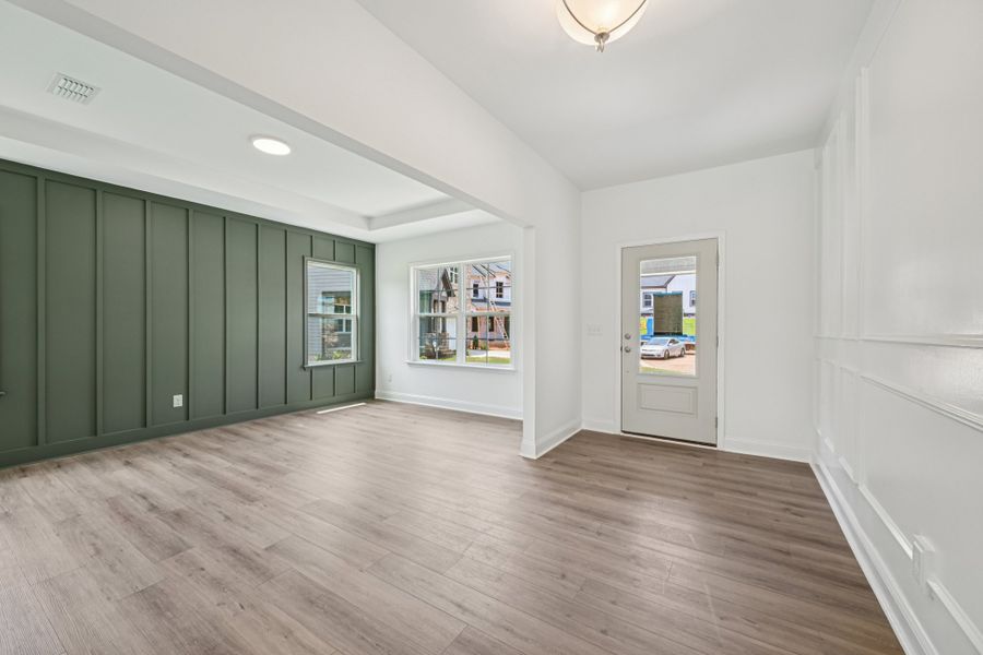 Representative unfurnished interior of a home built from the Jordan by Ashton Woods in Rowland's Grant, Fuquay Varina (Image 37).