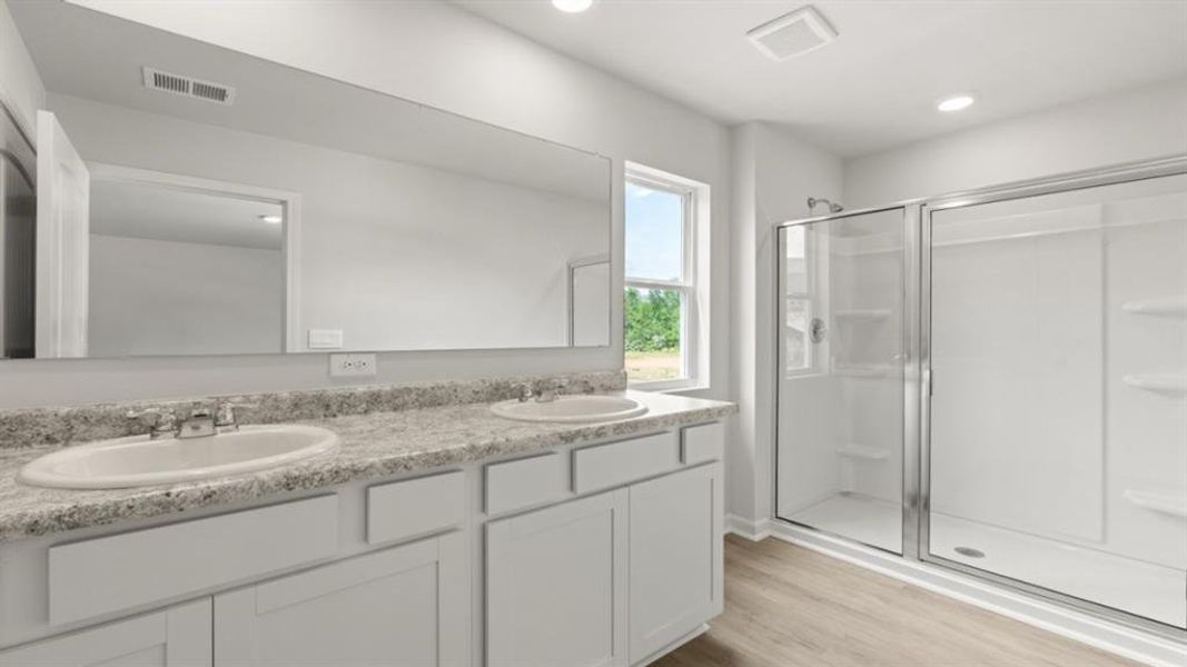 Furnished interior view inside a new home in Oaks at Cedar Grove, Fairburn (Image 6).