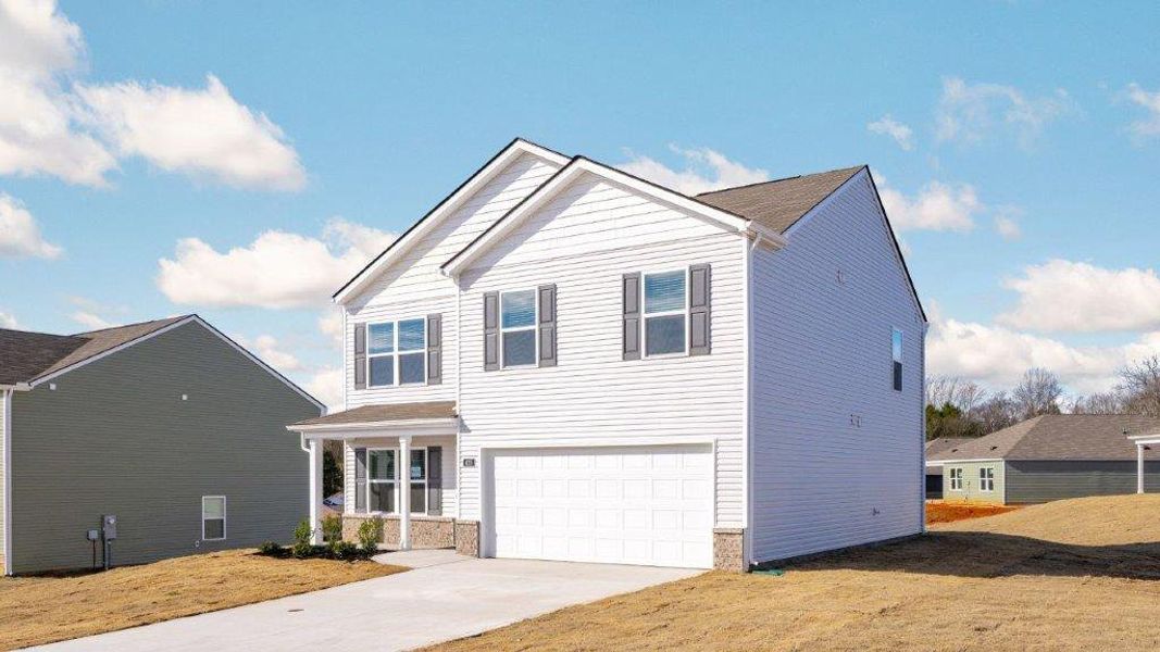 Front exterior of a new home in Crescent Ridge, Niota, TN, highlighting curb appeal (Image 18).