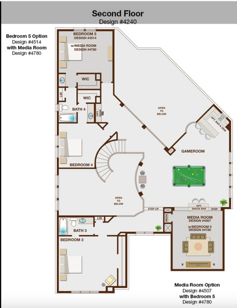 2D floor plan layout for the Grand Avery II by Grand Homes in Wellspring Estates, Celina, TX (Image 5). 2D floor plan layout for the Grand Avery II by Grand Homes in Wellspring Estates, Celina, TX (Image 5).