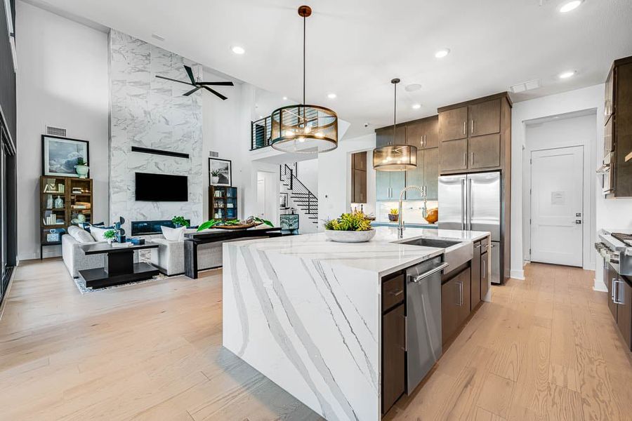 Furnished interior view inside a new home in Travisso, Leander (Image 11).