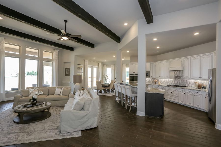Furnished interior view inside a new home in Valencia: Hilltop Collection, Manvel (Image 13).