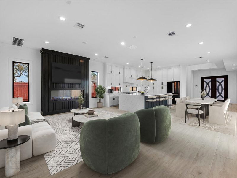 Furnished interior view inside a new home in , Houston (Image 15).