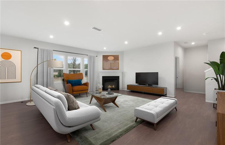 Furnished interior view inside a new home in Hamilton Place, Cartersville (Image 3).