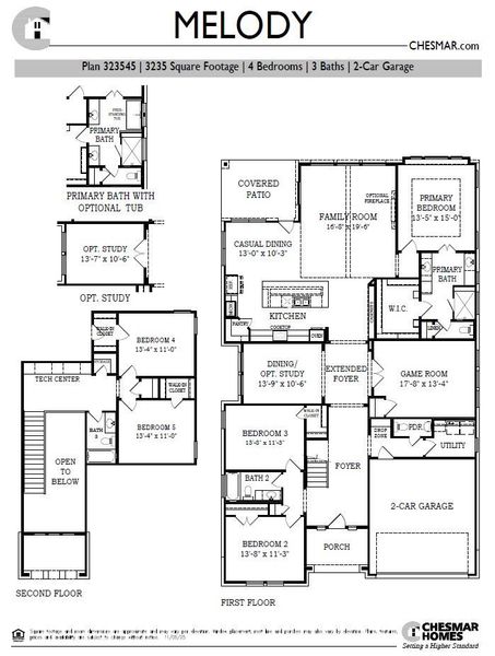 Comprehensive two-story layout features functional zoning and structured room flows.