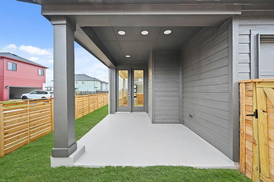 The patio offers an inviting outdoor space for relaxing, entertaining, and enjoying fresh air. The patio offers an inviting outdoor space for relaxing, entertaining, and enjoying fresh air.