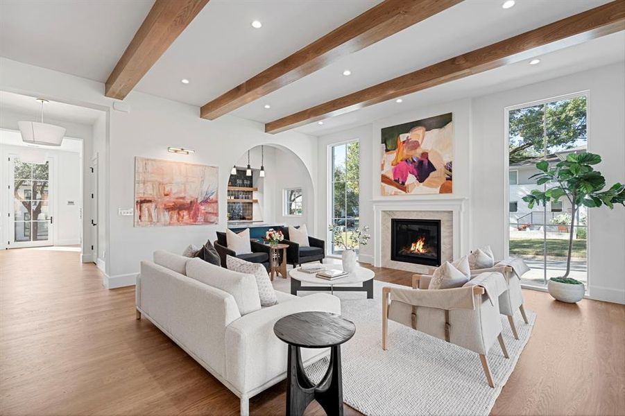 Furnished interior view inside a new home in , Dallas (Image 10).