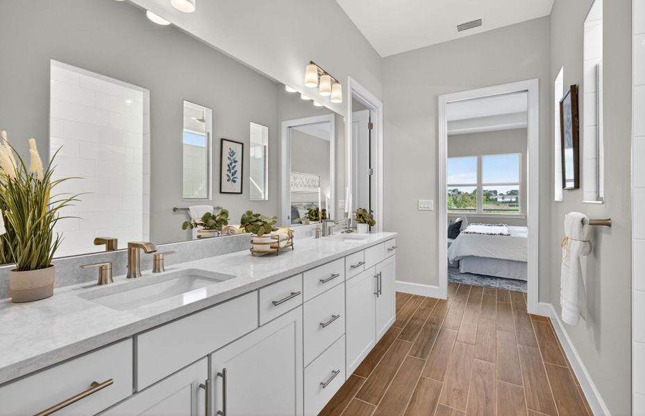 Furnished interior view inside a new home in Del Webb Oak Creek, North Fort Myers (Image 49).