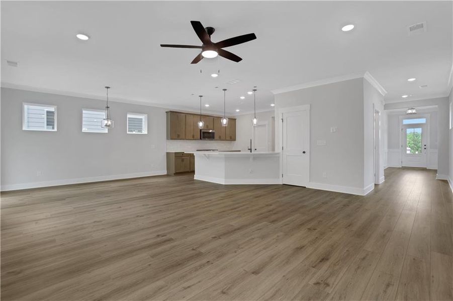 Spacious, unfurnished interior of a new home in Villas at Dawsonville, Dawsonville (Image 19). Spacious, unfurnished interior of a new home in Villas at Dawsonville, Dawsonville (Image 19).