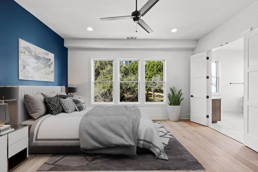 Furnished interior view inside a new home in Spyglass, Austin (Image 14).