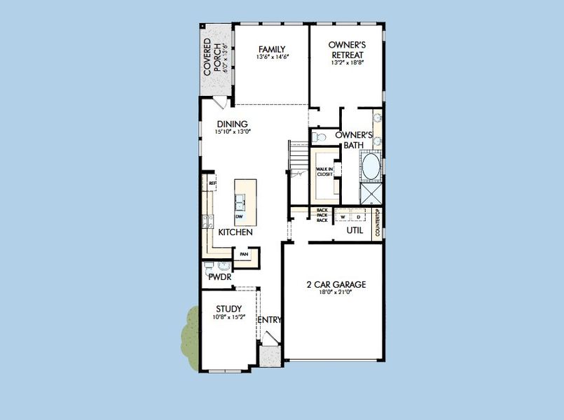 2D floor plan layout for the The Henderson by David Weekley Homes in Walden Creek – Reserve Collection, Montgomery, TX (Image 5). 2D floor plan layout for the The Henderson by David Weekley Homes in Walden Creek – Reserve Collection, Montgomery, TX (Image 5).
