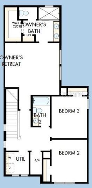 2D floor plan layout of this home in Soleta at Starkey Ranch - Cottage Series, Odessa, FL (Image 2). 2D floor plan layout of this home in Soleta at Starkey Ranch - Cottage Series, Odessa, FL (Image 2).