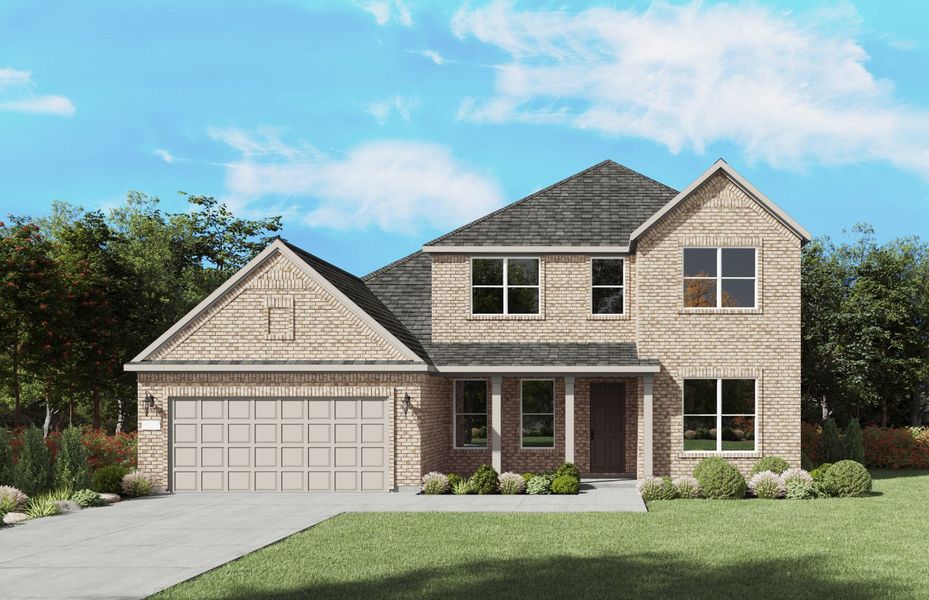 Representative exterior photo of a completed home built from the Lindale by Pulte Homes in Wellington, Fort Worth, TX (Image 2). Representative exterior photo of a completed home built from the Lindale by Pulte Homes in Wellington, Fort Worth, TX (Image 2).