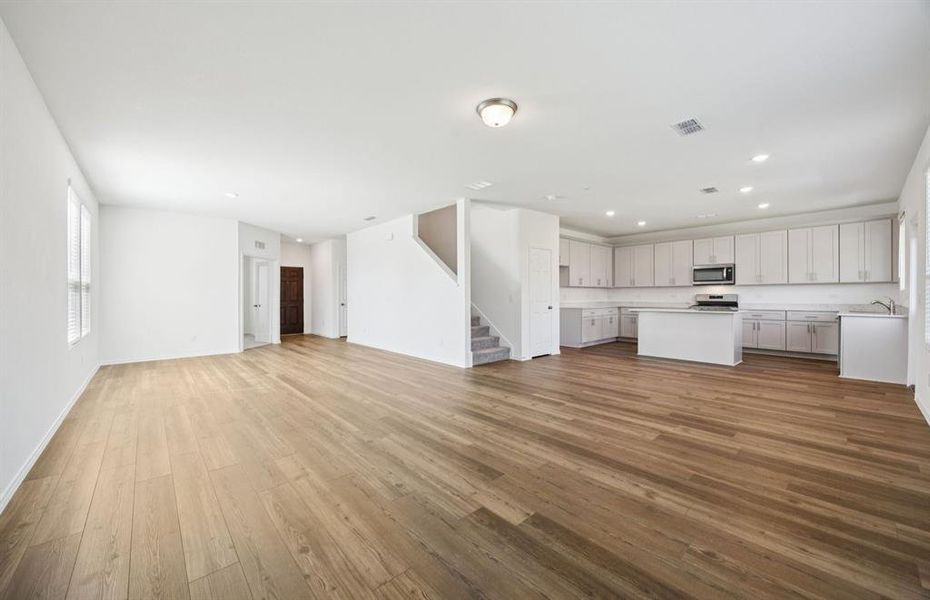 Open concept throughout main living areas