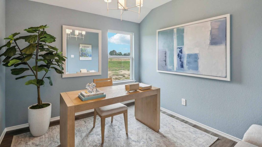 Furnished interior view inside a new home in Sunterra, Katy (Image 21).